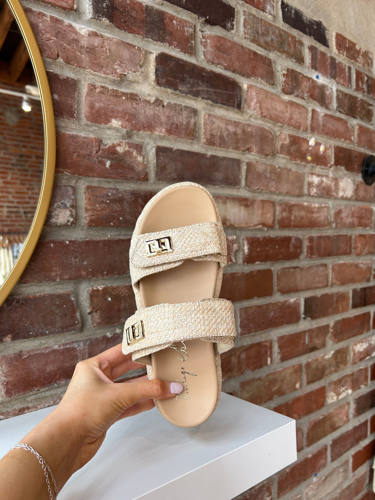 Juliana Quilted Slide Sandal
