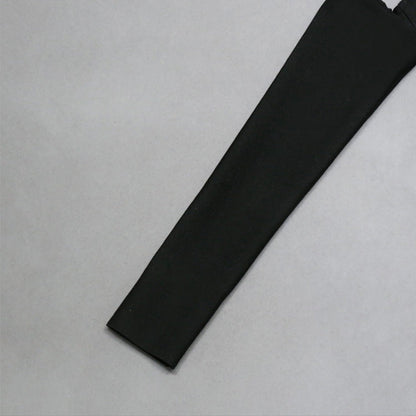 Black Elegant Long Sleeve Bodycon Dress