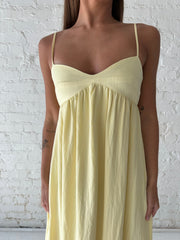 Olsen Sweetheart Maxi Dress- Yellow