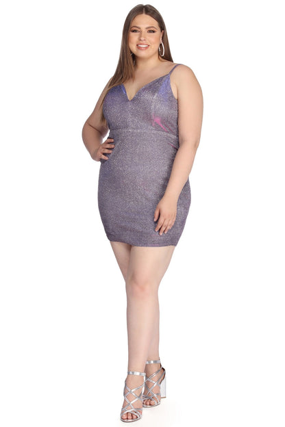 Plus Glitter Glam Party Dress
