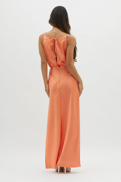 Midnight Hour Side Split Midi Dress Sunset