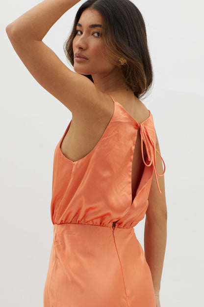 Midnight Hour Side Split Midi Dress Sunset