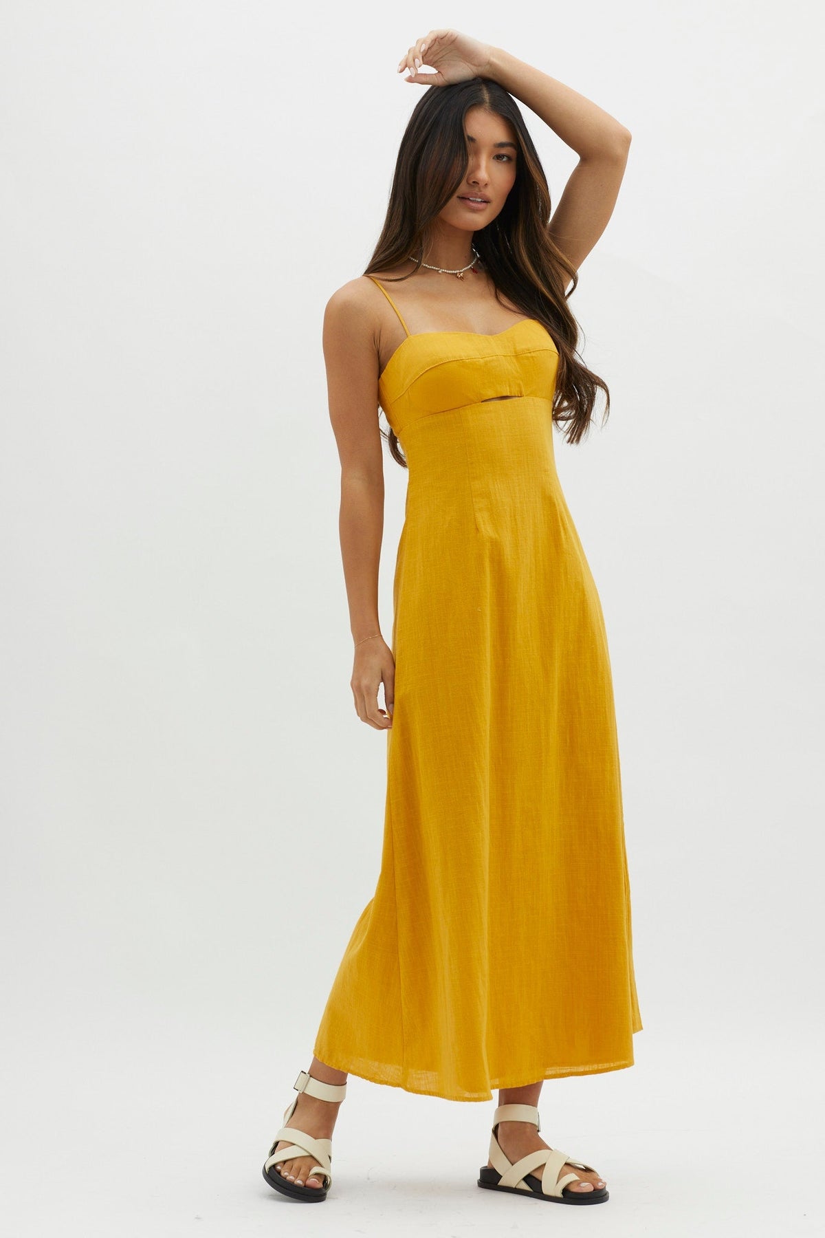 Be Yourself Keyhole Bust Maxi Dress Sun