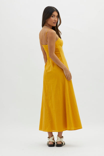 Be Yourself Keyhole Bust Maxi Dress Sun