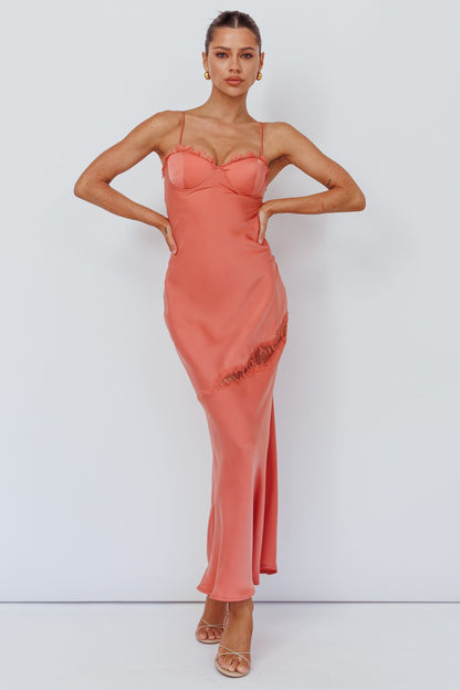 Sweet Talker Lace Trim Midi Dress Mango