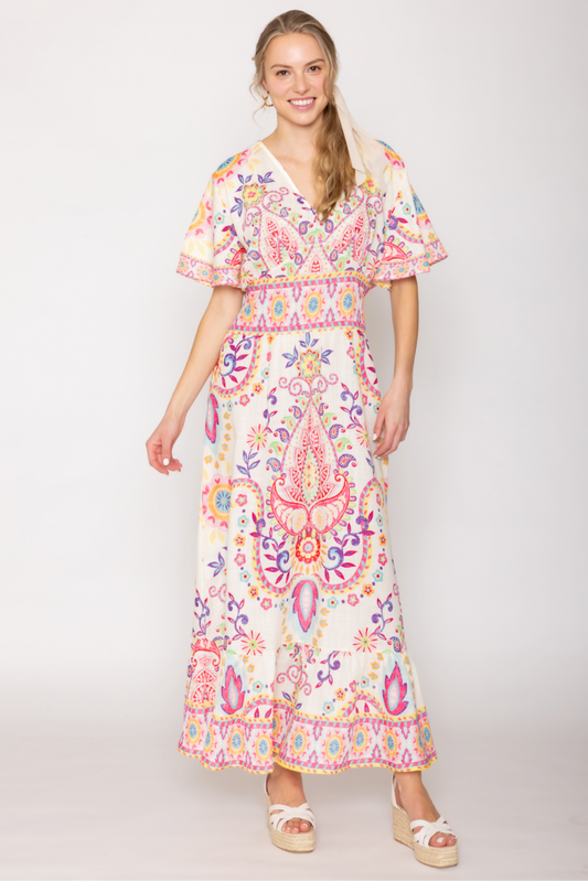 Paisley Print Dress