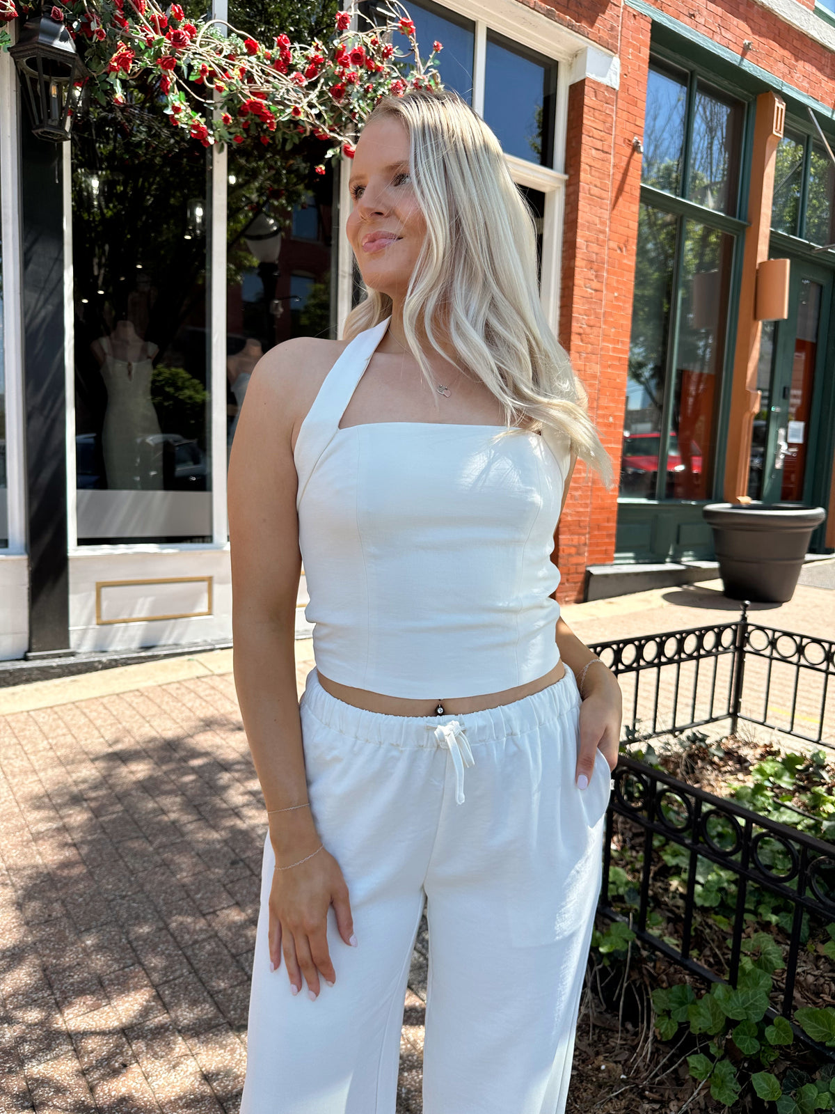 Selma Cream Two Piece Pant Set