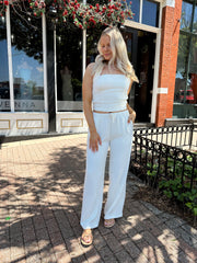 Selma Cream Two Piece Pant Set