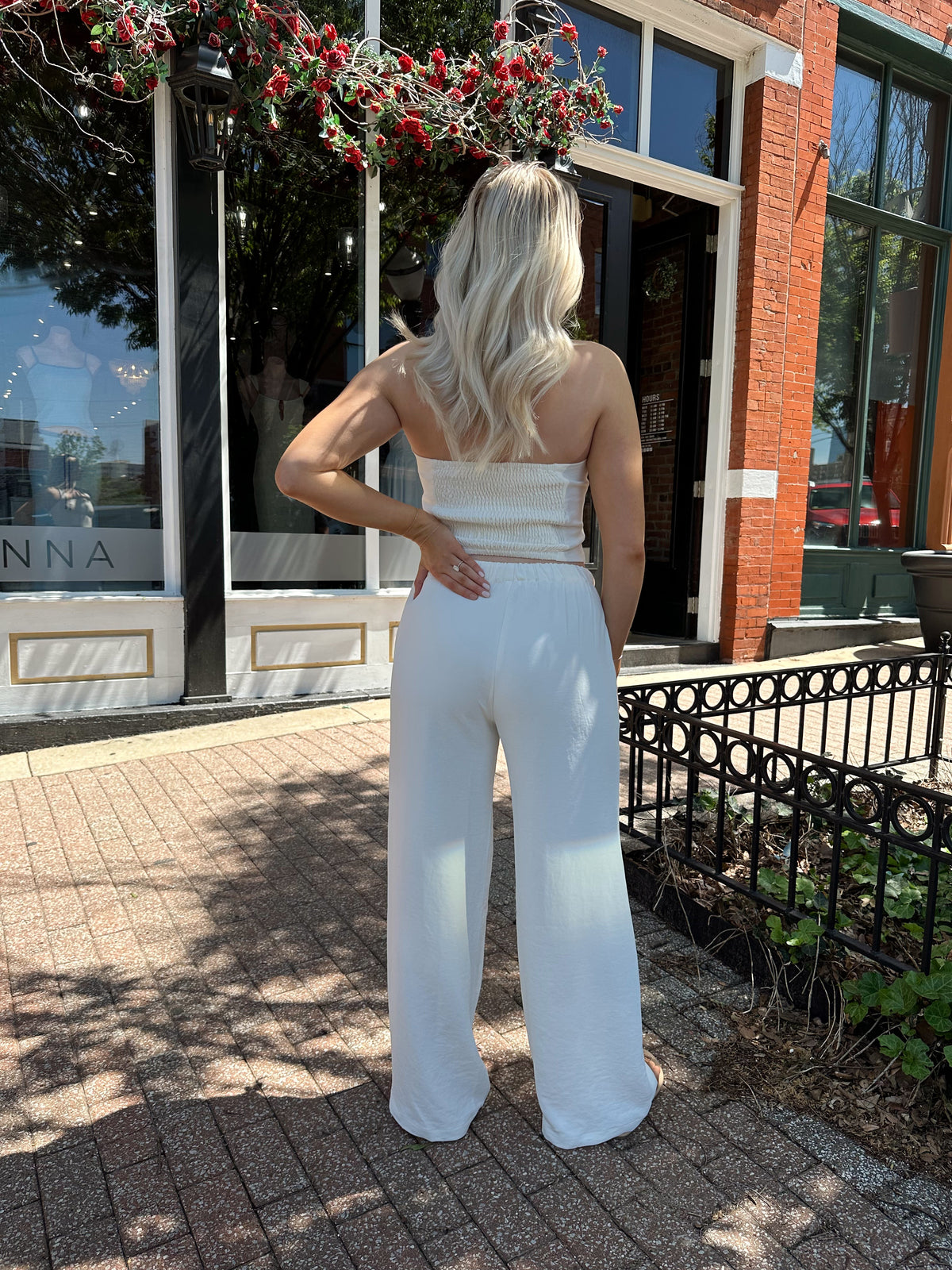 Selma Cream Two Piece Pant Set
