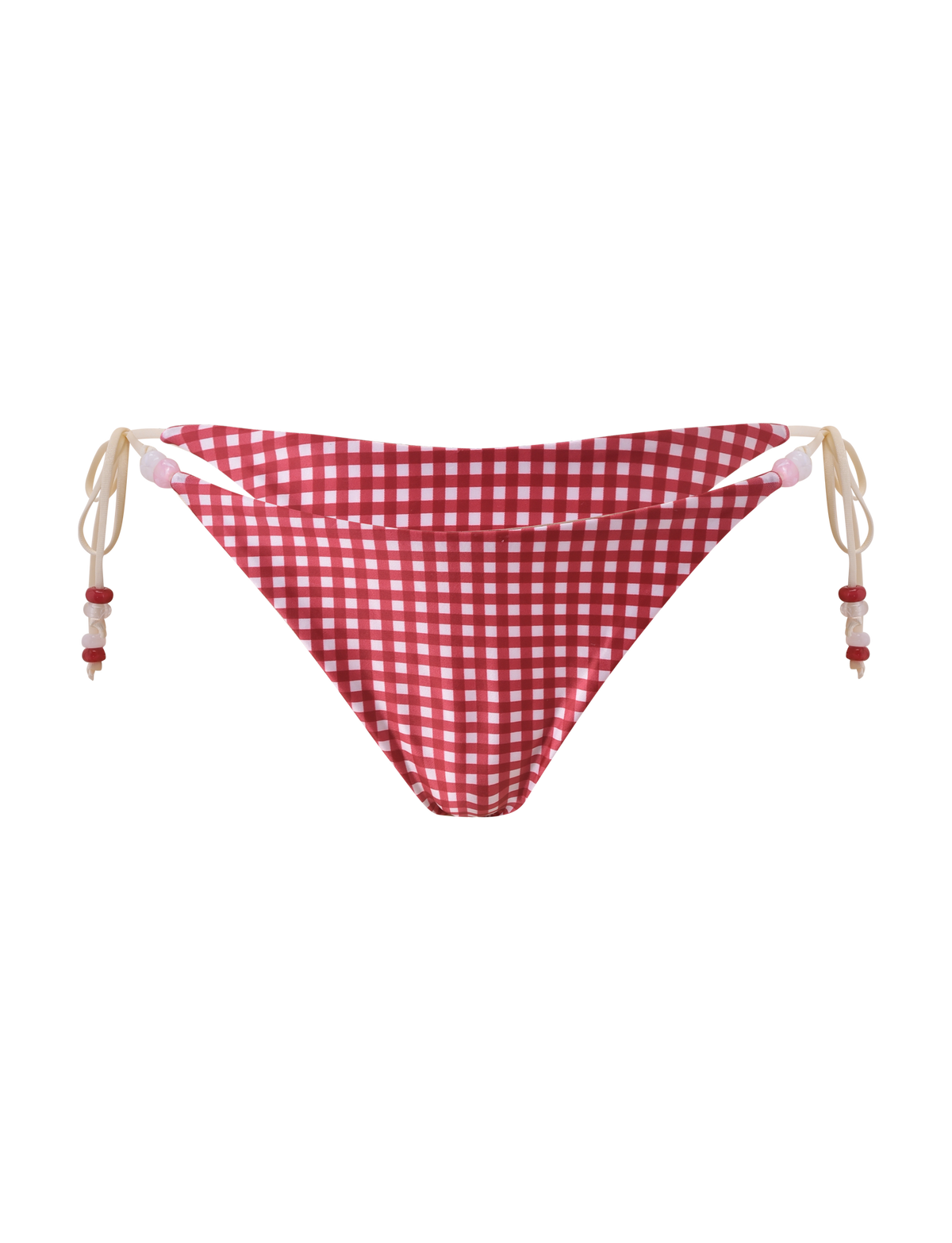 FINLEA BIKINI BOTTOM - RED GINGHAM