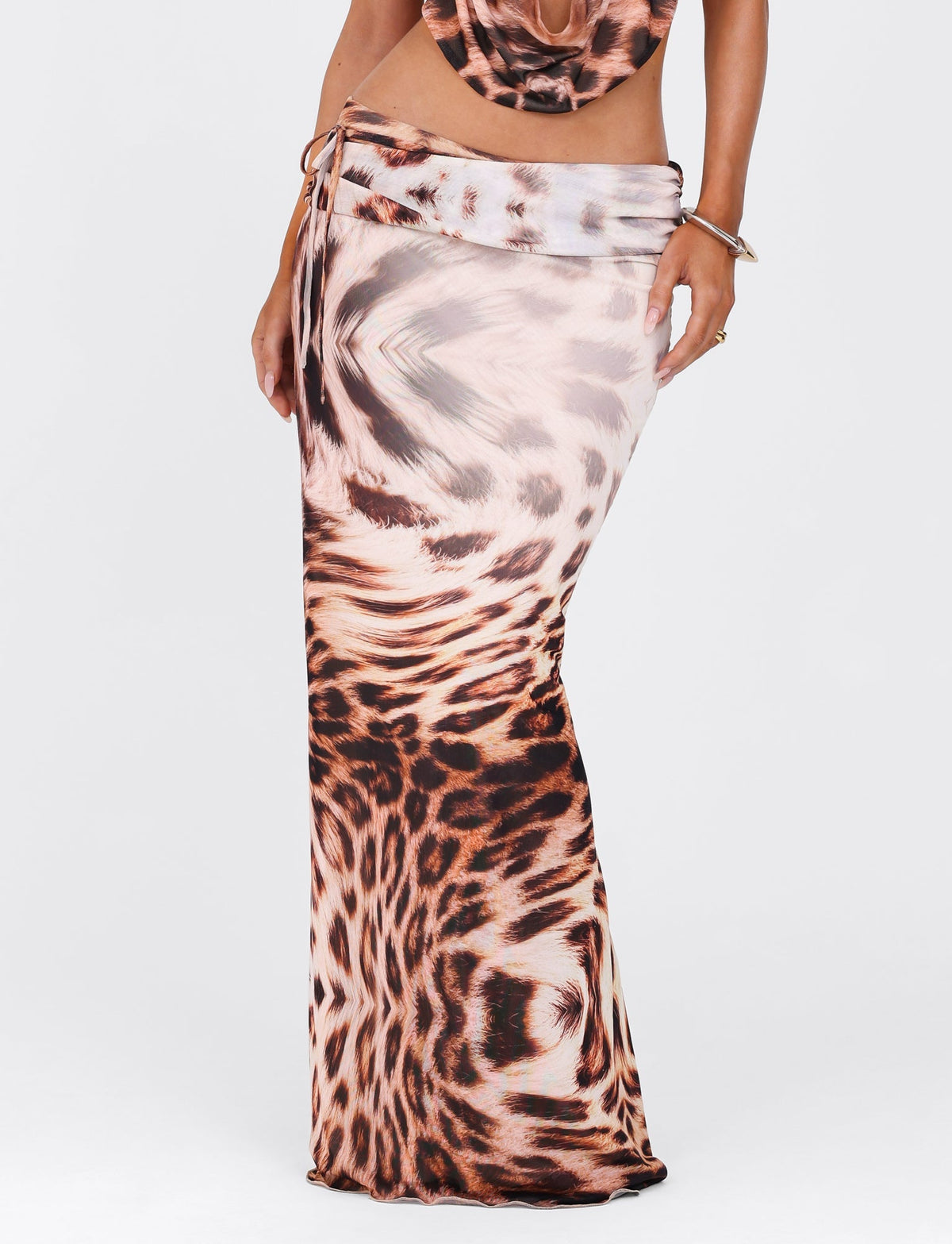 PEARL MAXI SKIRT - NEUTRAL : LEOPARD : LEOPARD HAZE