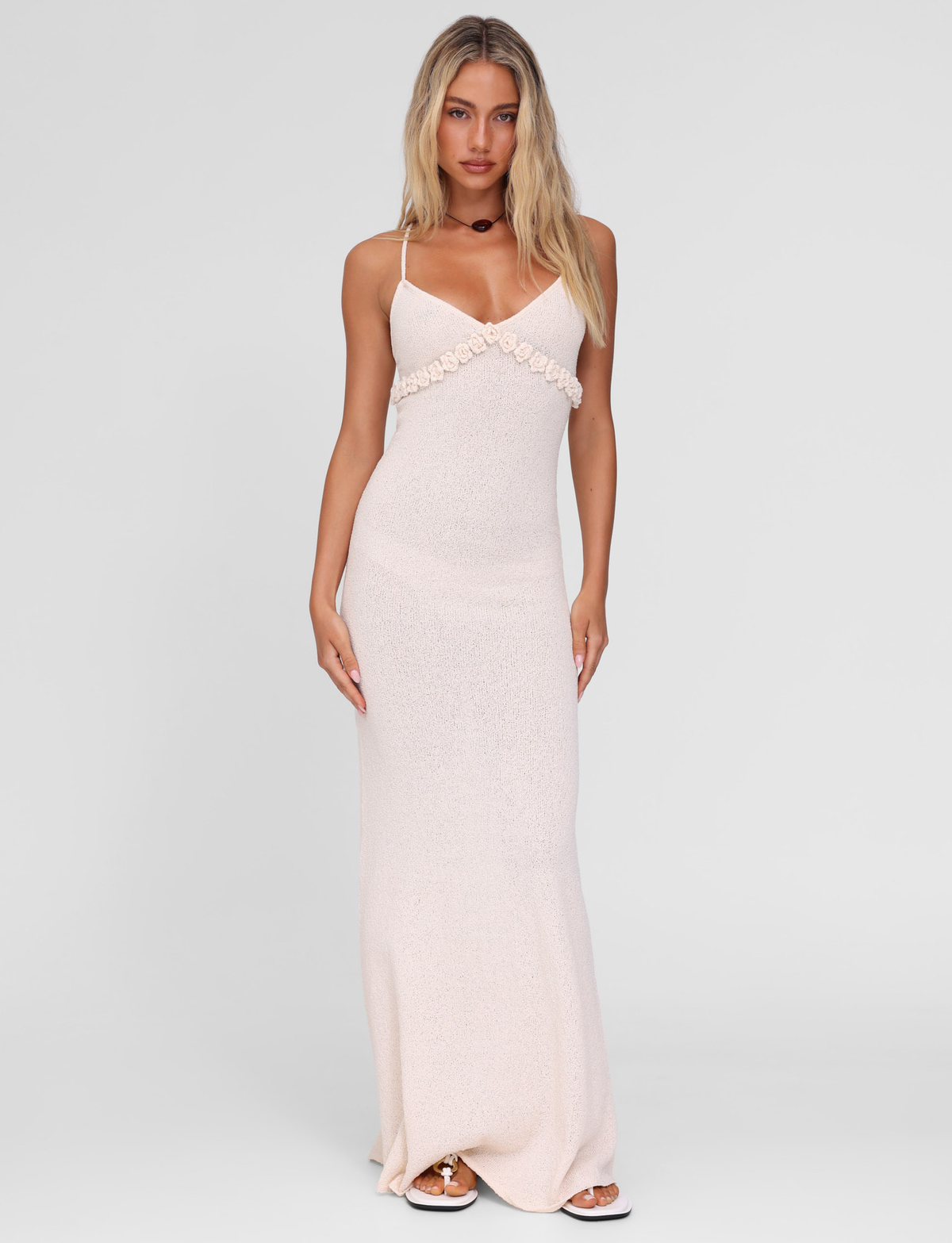 LAVELLE MAXI DRESS - WHITE : CREAM : CREAM