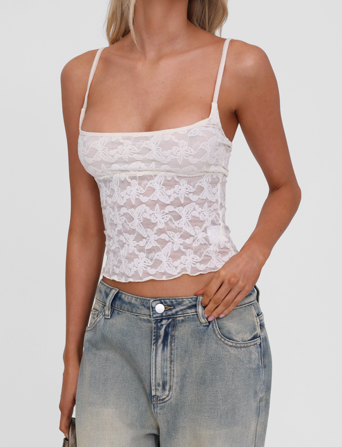 GIULIA 2PC TOP - IVORY LACE