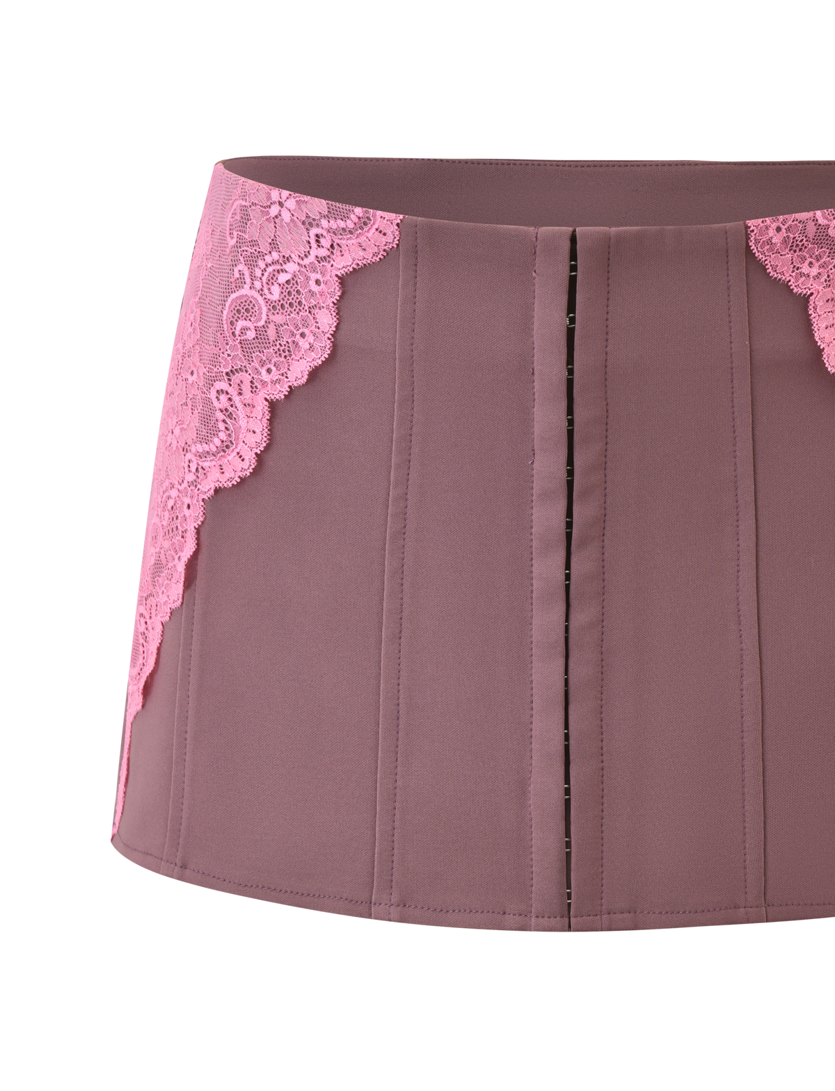 MARGARITA LACE MINI SKIRT - BROWN