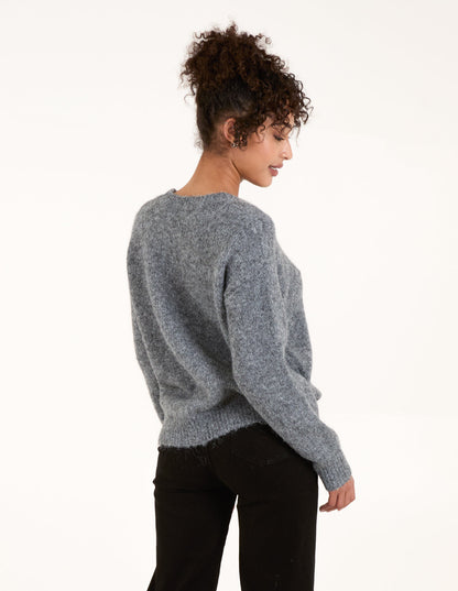 Embellished Heart Knit Jumper