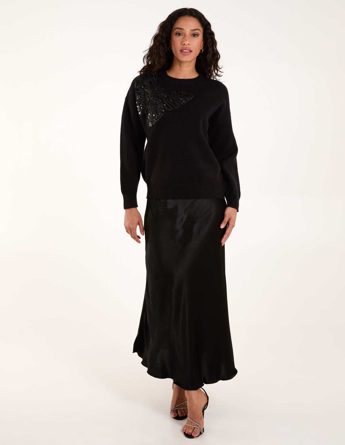 Embellished Sequin Butterfly Jumper