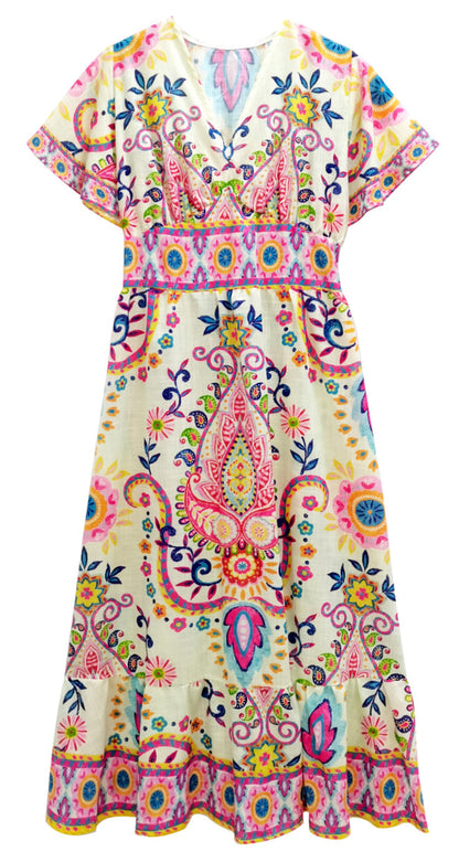 Paisley Print Dress