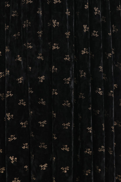 Farryn Maxi Dress - Black/Gold Velvet