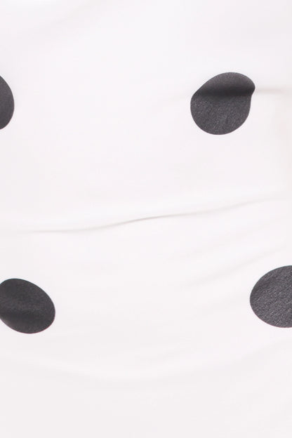 Collette Maxi Dress - White Polka Dot