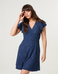 Lace Angel Sleeve Dress