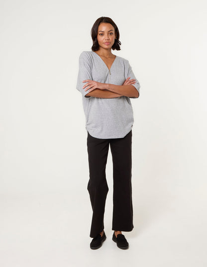 Plain Half Zip Top