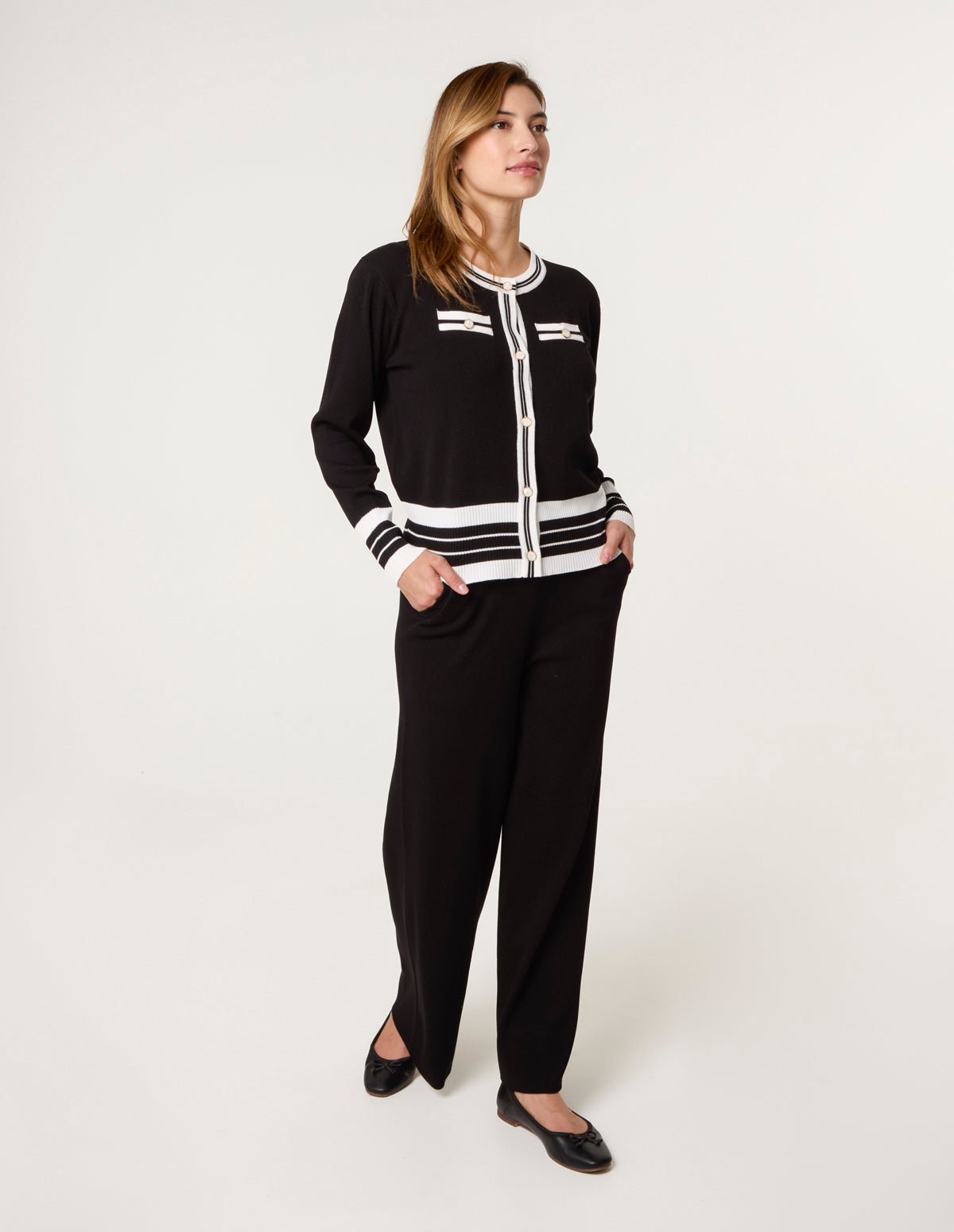 Contrast Colour Co-ord -Button Front Set