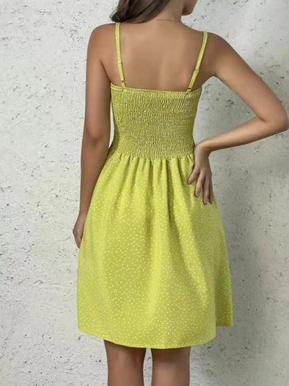 Full Size Smocked Square Neck Cami Dress Plus Size