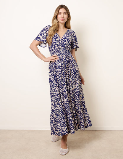 Wrap Front Midi Dress