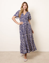 Wrap Front Midi Dress