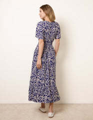 Wrap Front Midi Dress