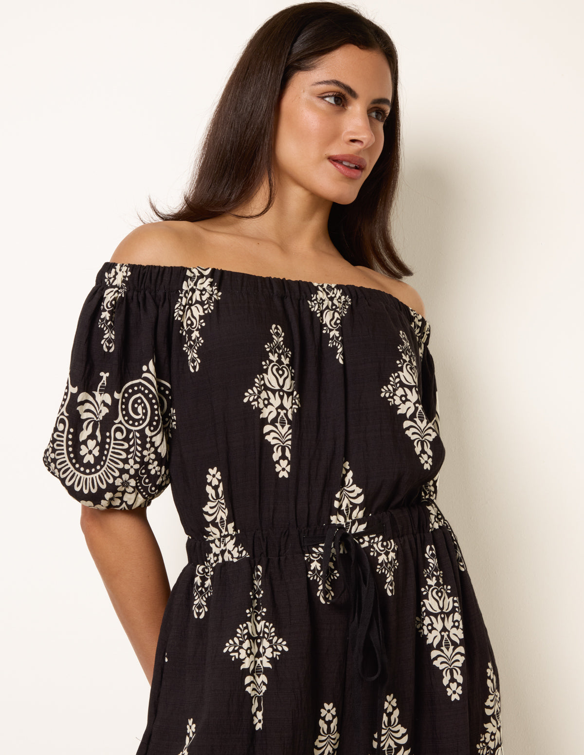 Printed Off Shoulder Jumpsuit