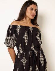 Printed Off Shoulder Jumpsuit