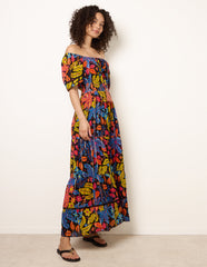 Bardot Tassel Tie Tiered Maxi Dress