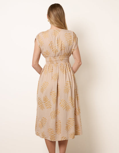Wrap Front Beaded Dress