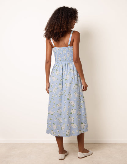 Midi Milkmaid Floral Dress