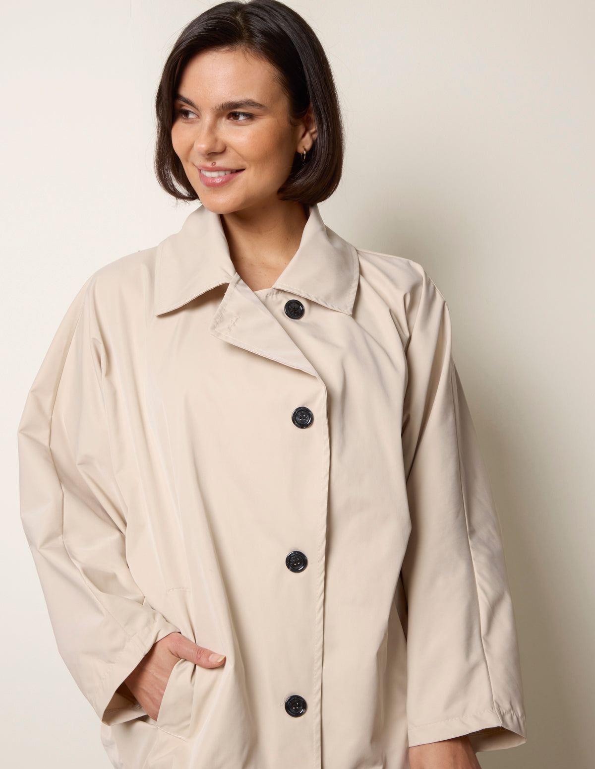 Oversized Short Length Trench Coat