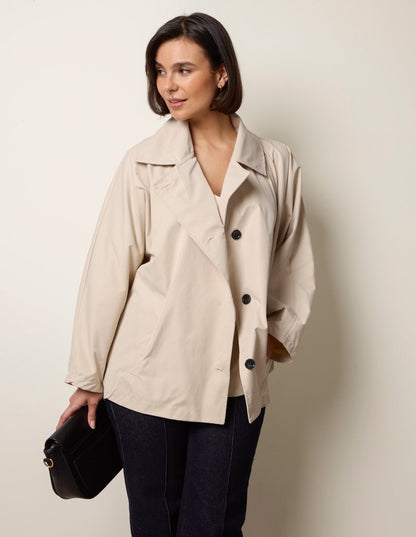 Oversized Short Length Trench Coat