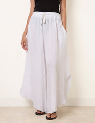 Extreme Wide Leg Linen Trousers