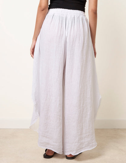 Extreme Wide Leg Linen Trousers