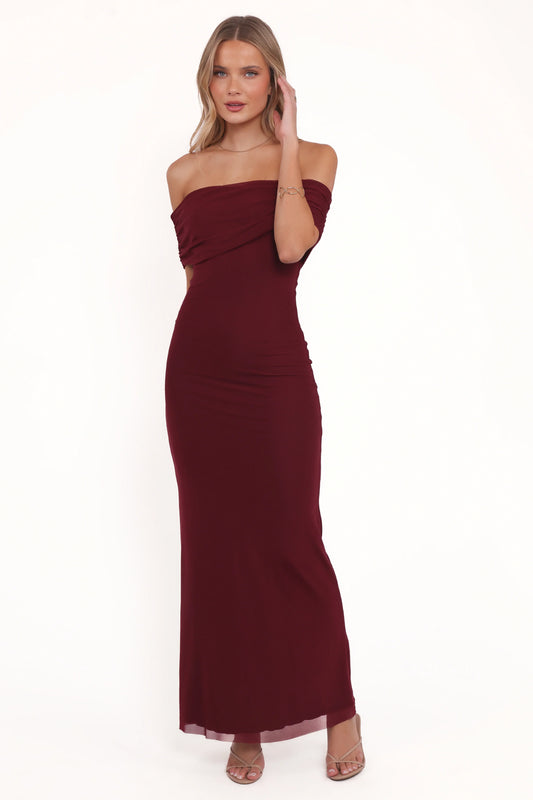 Desirae Maxi Dress - Burgundy