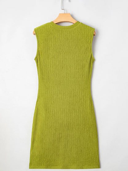 Sleeveless Ribbed Bodycon Dress