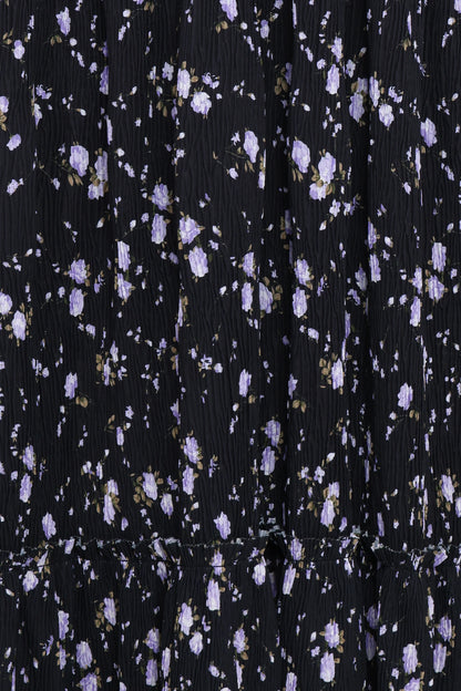 Adeline Maxi Dress - Black Floral