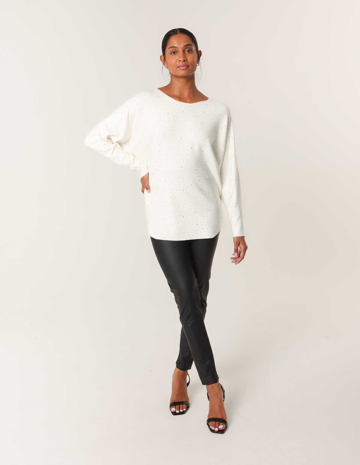 Jumper With Silver Rhinestones