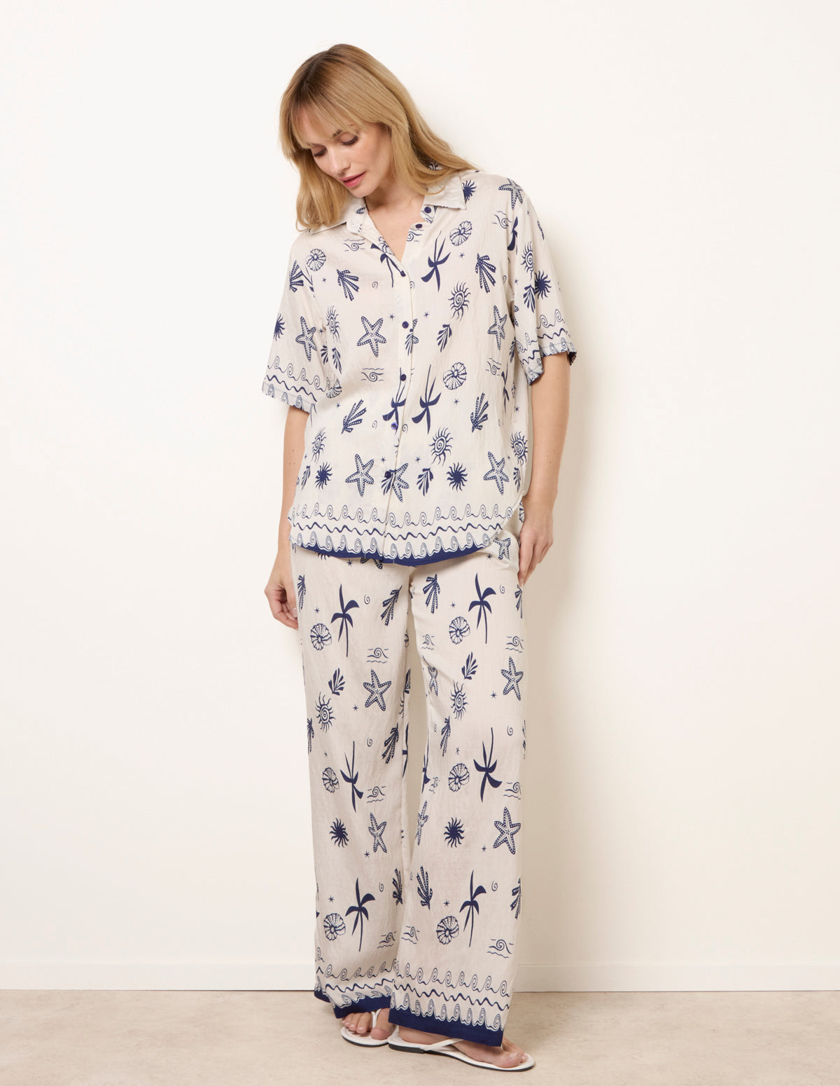 Co-Ord Set With Marine-Inspired Print