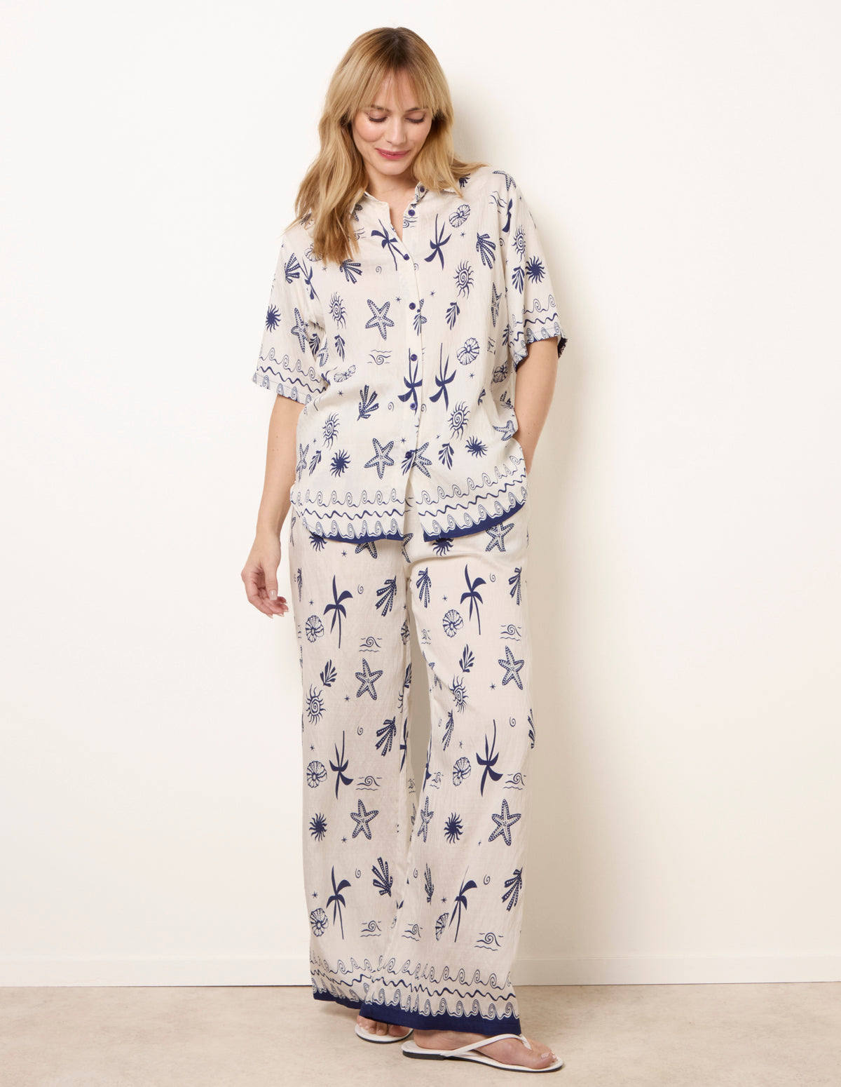 Co-Ord Set With Marine-Inspired Print