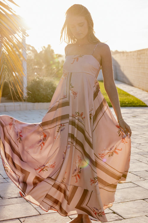 Elanor Maxi Dress - Pink Cocoa