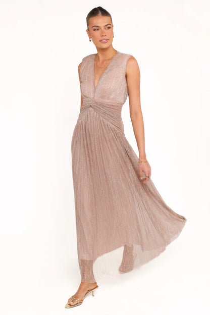 Cara Maxi Dress - Rose Gold