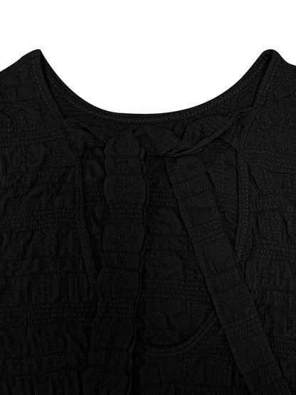 Ruffled Hem Sleeveless Mini Dress