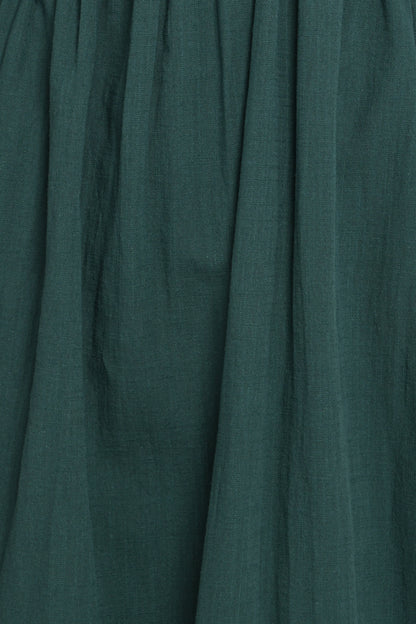 Sullivan Puff Sleeve Maxi Dress - Forest Green