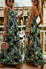 Printed Spaghetti Strap Maxi Dress